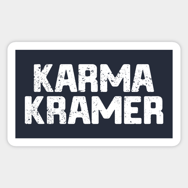 Karma Kramer Distressed Sticker by DavidLoblaw